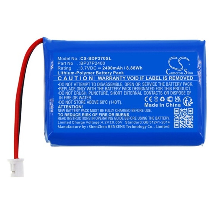 Cameron sino li-polymer akkumulátor, 3.7v, 2400mAh, kompatibilis dogtra bp37p2400 kék-vel