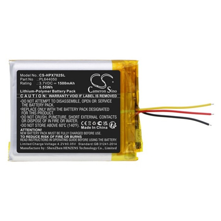 Cameron sino li-polymer akkumulátor, 3.7v, 1500mAh, kompatibilis hyperx pl644050 -vel