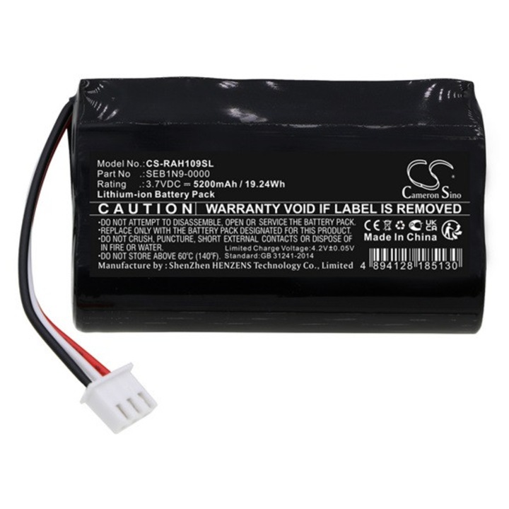 Cameron sino li-ion akkumulátor, 3.7v, 5200mAh, kompatibilis ring seb1n9-0000 -vel
