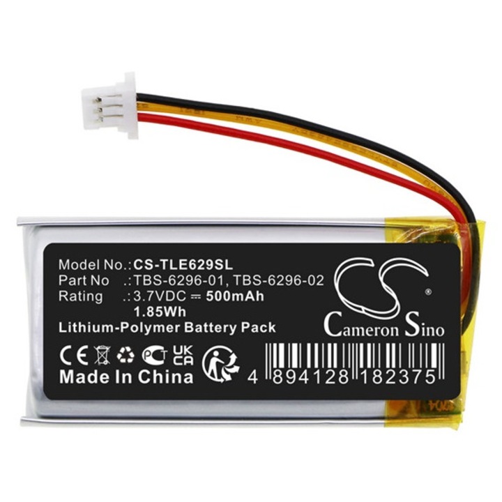 Cameron sino li-polymer akkumulátor, 3.7v, 500mAh, kompatibilis turtle beach tbs-6296-01 -vel