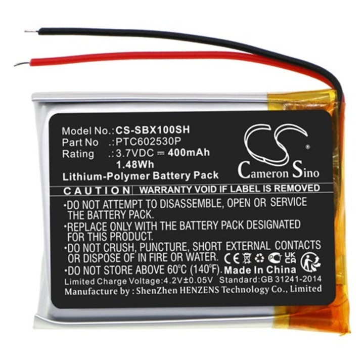 Cameron sino li-polymer akkumulátor, 3.7v, 400mAh, kompatibilis suunto ptc602530p -vel