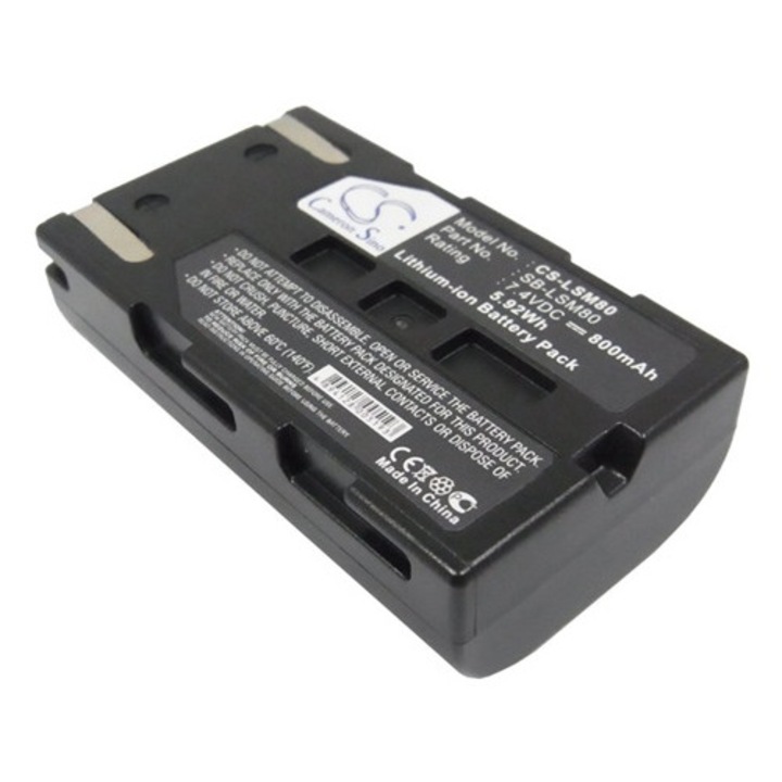 Cameron sino li-ion akkumulátor, 7.4v, 800mAh, kompatibilis samsung sb-lsm80 szürke-vel