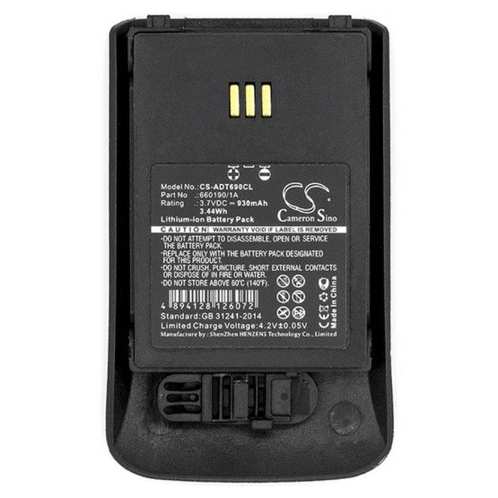Cameron sino li-ion akkumulátor, 3.7v, 930mAh, kompatibilis aastra 660190, 1a -vel