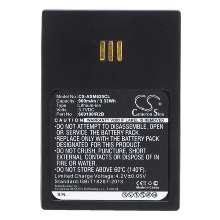 Cameron sino li-ion akkumulátor, 3.7v, 900mAh, kompatibilis aastra 660190, 1a -vel