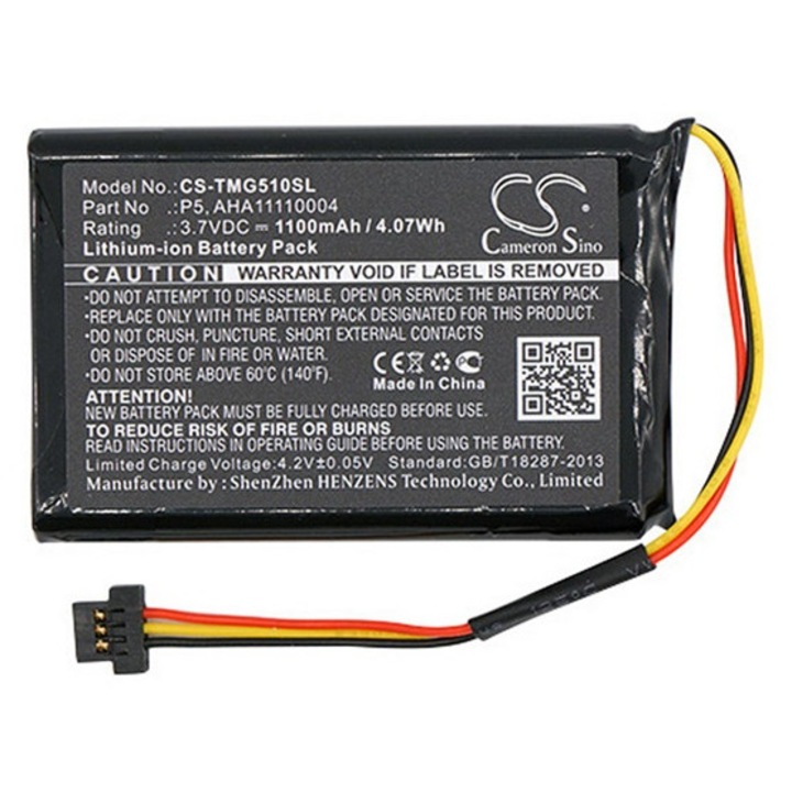 Cameron sino li-ion akkumulátor, 3.7v, 1100mAh, kompatibilis tomtom aha11110004 -vel
