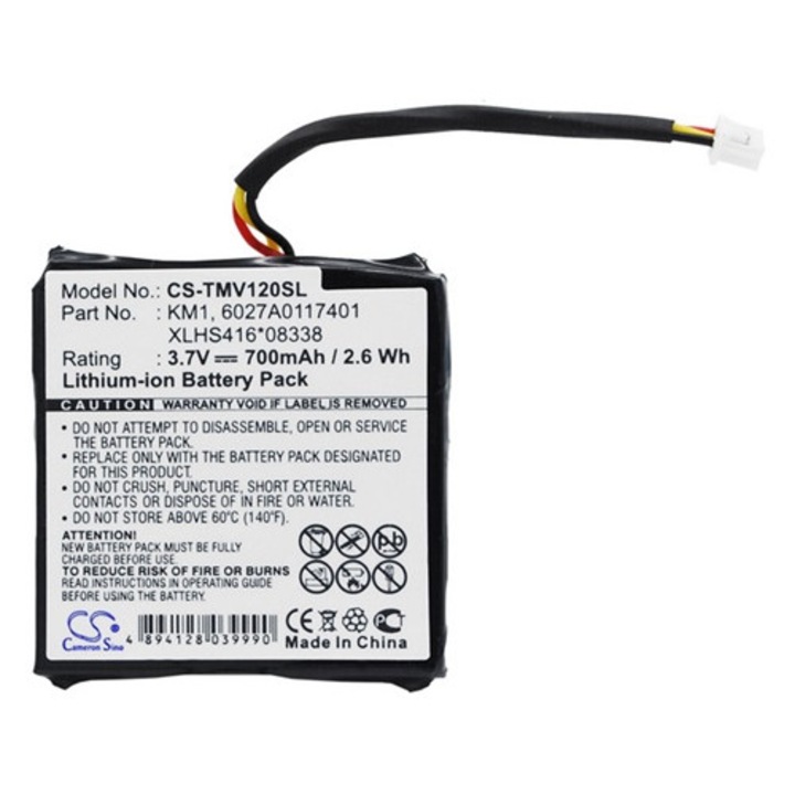 Cameron sino li-ion akkumulátor, 3.7v, 700mAh, kompatibilis tomtom 6027a0117401 -vel