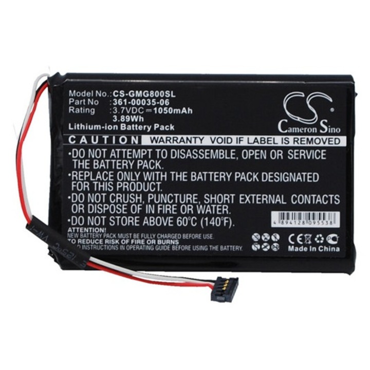 Cameron sino li-ion akkumulátor, 3.7v, 1050mAh, kompatibilis garmin 361-00035-06 -vel