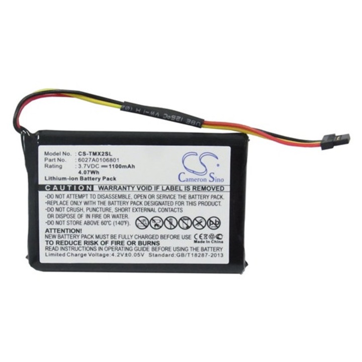 Cameron sino li-ion akkumulátor, 3.7v, 1100mAh, kompatibilis tomtom 6027a0106801 -vel