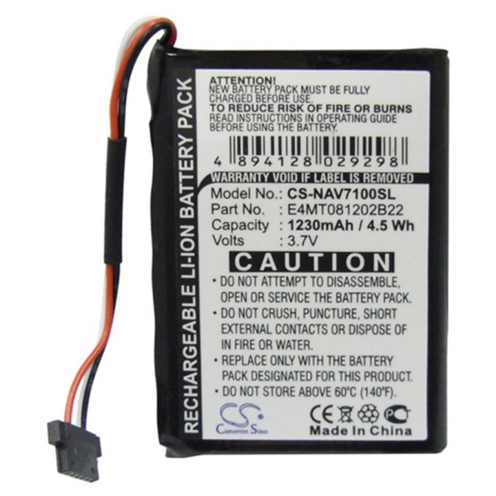 Cameron sino li-polymer akkumulátor, 3.7v, 1230mAh, kompatibilis navigon 541380530002 -vel