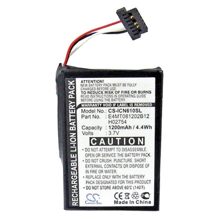 Cameron sino li-ion akkumulátor, 3.7v, 1200mAh, kompatibilis navman e4mt081202b12 -vel