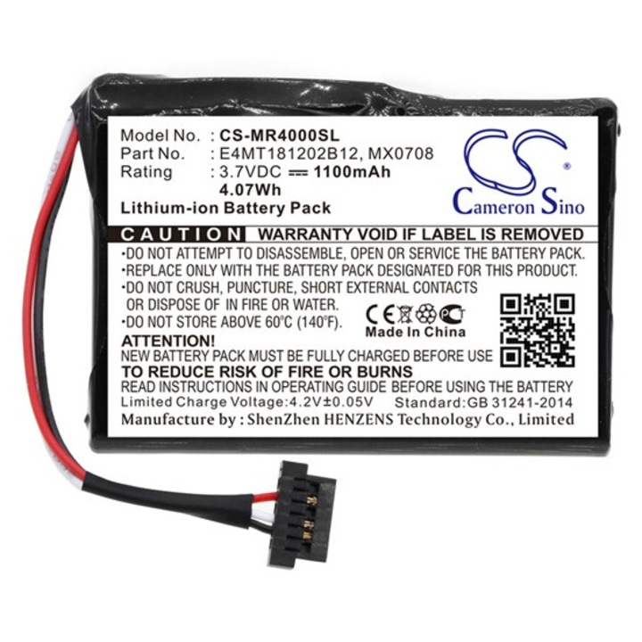 Cameron sino li-ion akkumulátor, 3.7v, 1100mAh, kompatibilis magellan 37-00030-001 -vel