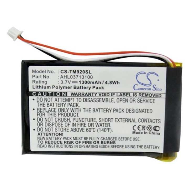 Cameron sino li-polymer akkumulátor, 3.7v, 1300mAh, kompatibilis tomtom ahl03713100 -vel