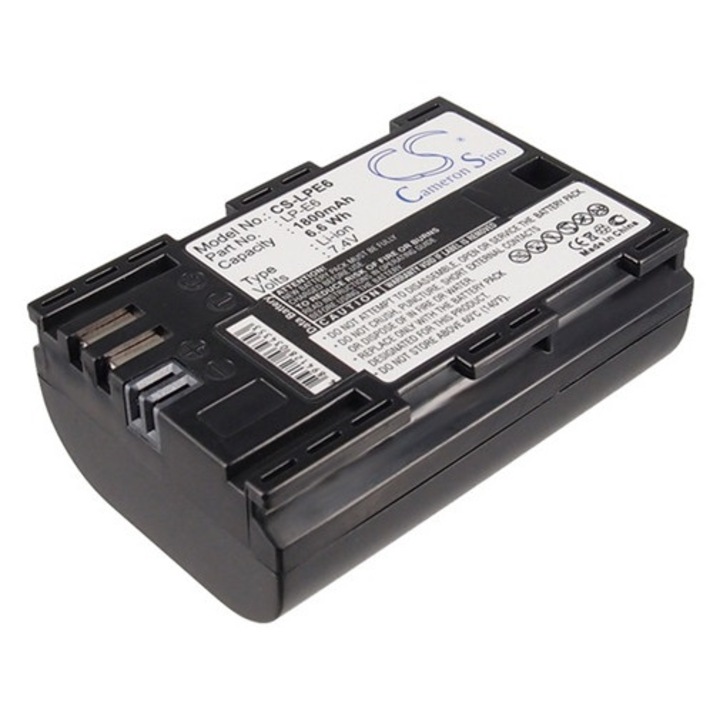 Cameron sino li-ion akkumulátor, 7.4v, 1800mAh, kompatibilis canon lp-e6 -vel