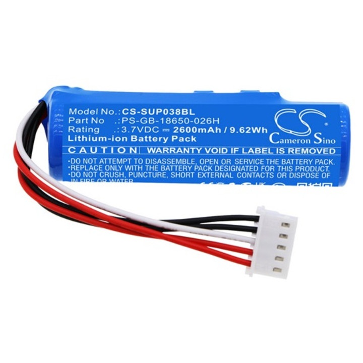 Cameron sino li-ion akkumulátor, 3.7v, 2600mAh, kompatibilis sumup ps-gb-18650-026h kék-vel