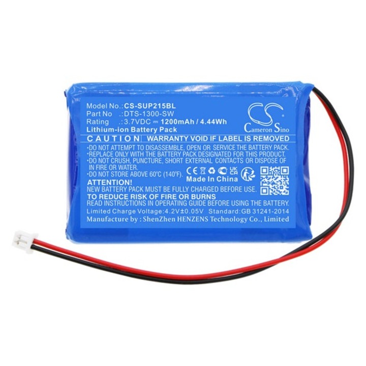 Cameron sino li-ion akkumulátor, 3.7v, 1200mAh, kompatibilis sumup dts-1300-sw kék-vel