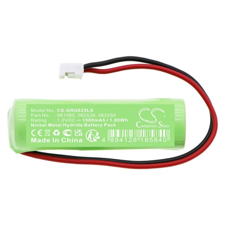 Cameron sino ni-mh akkumulátor, 1.2v, 1500mAh, kompatibilis legrand 061080 zöld-vel