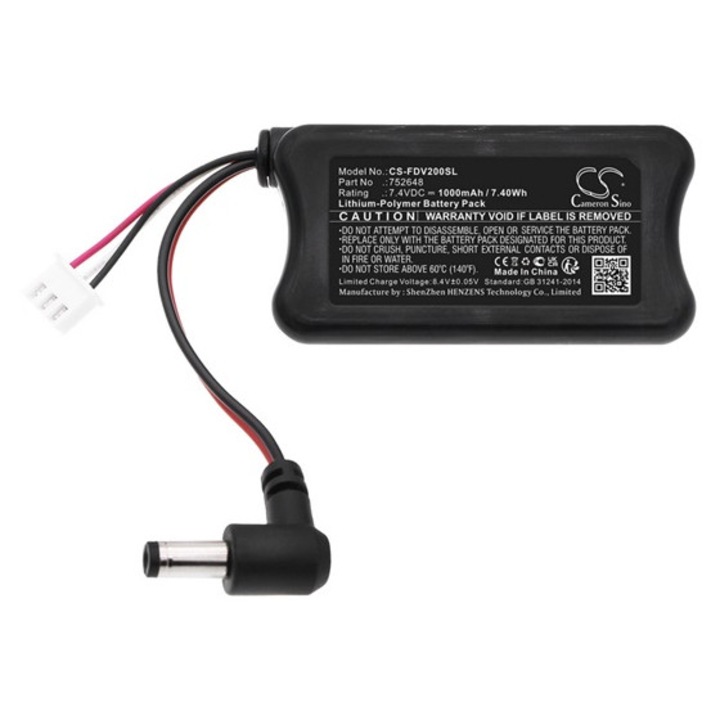 Cameron sino li-polymer akkumulátor, 7.4v, 1000mAh, kompatibilis fatshark 752648 -vel