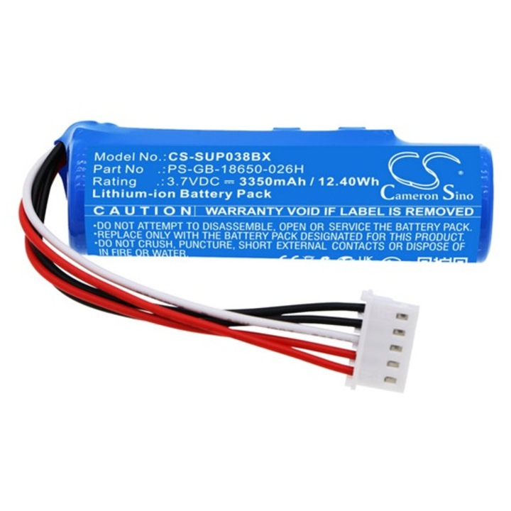 Cameron sino li-ion akkumulátor, 3.7v, 3350mAh, kompatibilis sumup ps-gb-18650-026h kék-vel
