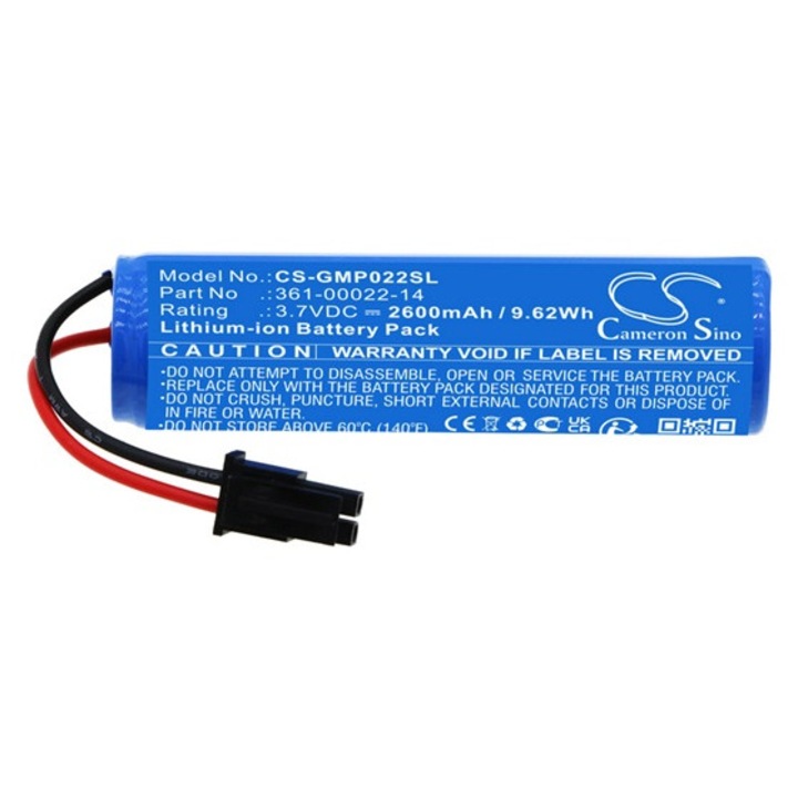 Cameron sino li-ion akkumulátor, 3.7v, 2600mAh, kompatibilis garmin 361-00022-14 kék-vel