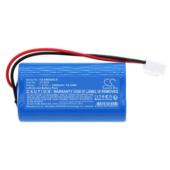 Cameron sino li-ion akkumulátor, 7, 4v, 2600mAh, kompatibilis satco, nuvo 25-9000 kék-vel