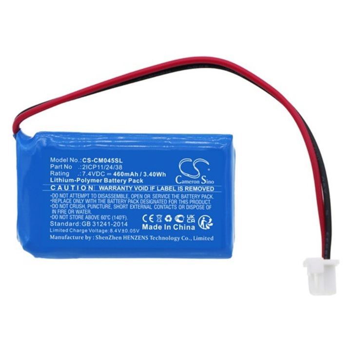 Cameron sino li-polymer akkumulátor, 7.4v, 460mAh, kompatibilis custom battery packs 2icp11, 24, 38 -vel