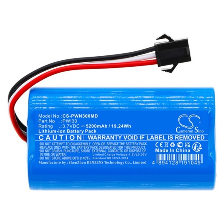 Cameron sino li-ion akkumulátor, 3, 7v, 5200mAh, kompatibilis ade isr18650 kék-vel