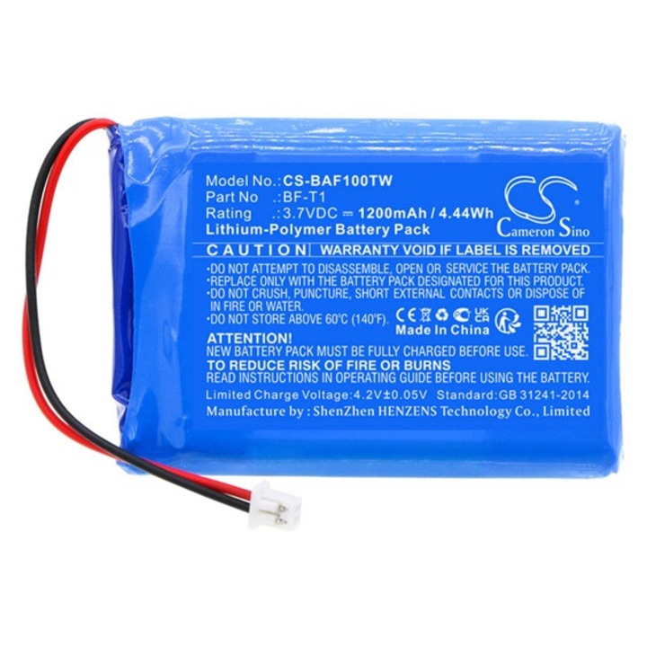 Cameron sino li-polymer akkumulátor, 3, 7v, 1200mAh, kompatibilis baofeng bf-t1 kék-vel