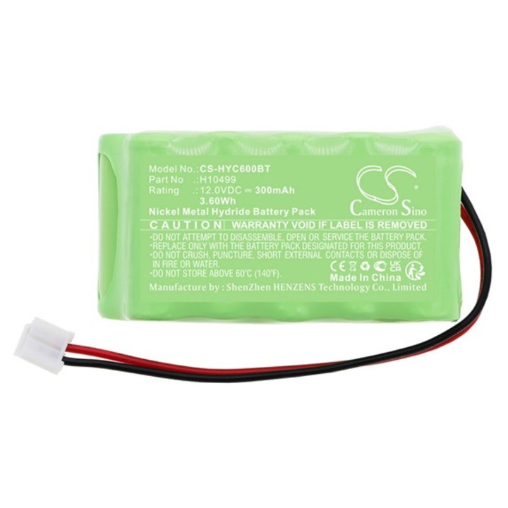 Cameron sino ni-mh akkumulátor, 12.0v, 300mAh, kompatibilis honeywell h10499 zöld-vel