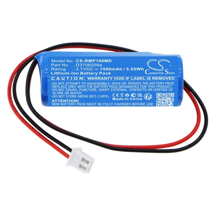 Cameron sino li-ion akkumulátor, 3.7v, 1500mAh, kompatibilis revitive d3706008a kék-vel