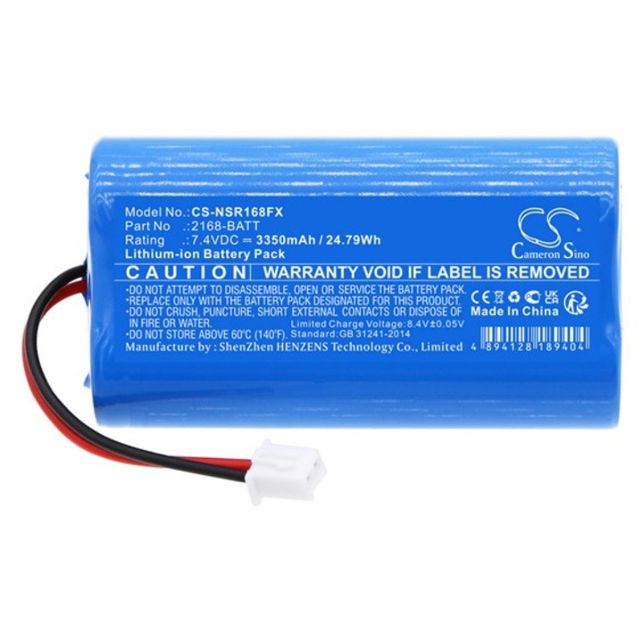Cameron sino li-ion akkumulátor, 7, 4v, 3350mAh, kompatibilis nightstick 2168-batt kék-vel