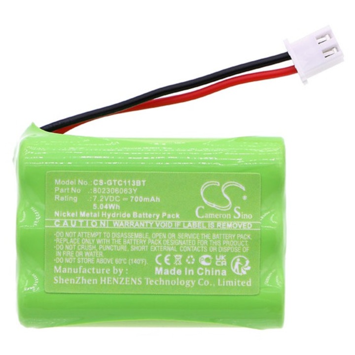 Cameron sino ni-mh akkumulátor, 7, 2v, 700mAh, kompatibilis guardsman 802306063y zöld-vel