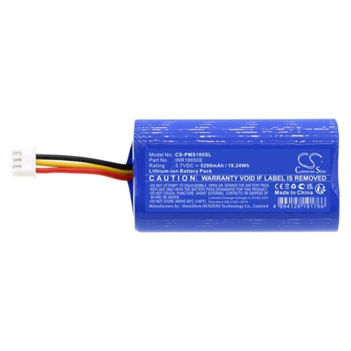 Cameron sino li-ion akkumulátor, 3, 7v, 5200mAh, kompatibilis pure inr18650e kék-vel