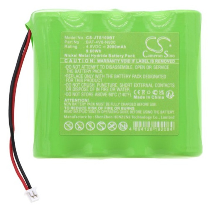 Cameron sino ni-mh akkumulátor, 4, 8v, 2000mAh, kompatibilis jablotron bat-4v8-n900 zöld-vel