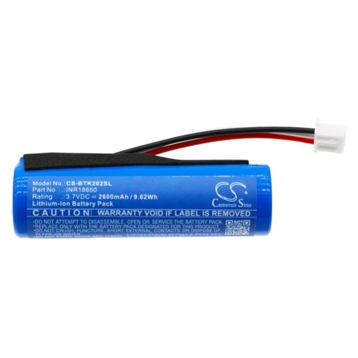 Cameron sino li-ion akkumulátor, 3, 7v, 2600mAh, kompatibilis blaupunkt inr18650 kék-vel