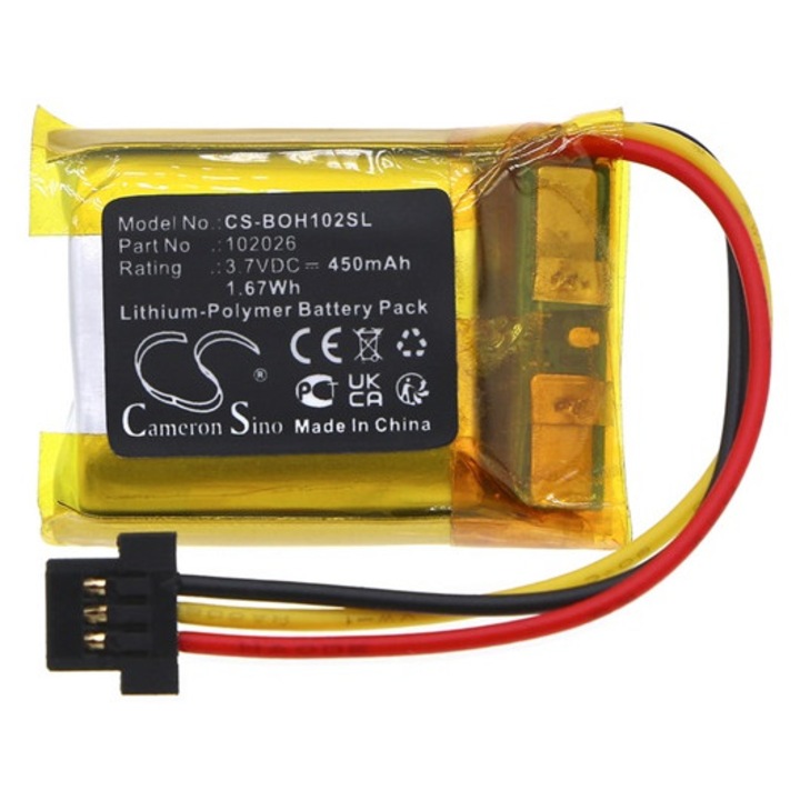 Cameron sino li-polymer akkumulátor, 3, 7v, 450mAh, kompatibilis bang & olufsen 102026 -vel