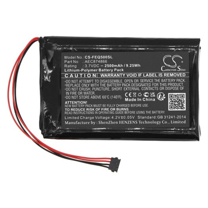 Cameron sino li-polymer akkumulátor, 3, 7v, 2500mAh, kompatibilis fiio aec874866 -vel