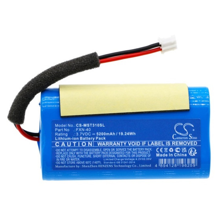 Cameron sino li-ion akkumulátor, 3, 7v, 5200mAh, kompatibilis monster fxn-40 kék-vel