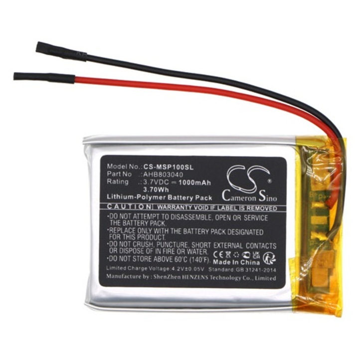Cameron sino li-polymer akkumulátor, 3, 7v, 1000mAh, kompatibilis monster ahb803040 -vel