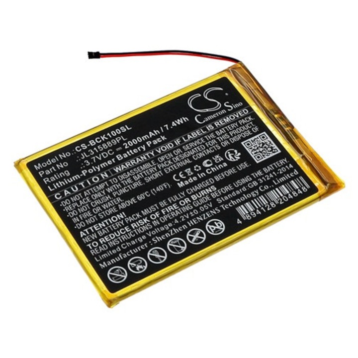 Cameron sino li-polymer akkumulátor, 3, 7v, 2000mAh, kompatibilis bookeen jl315889pl -vel