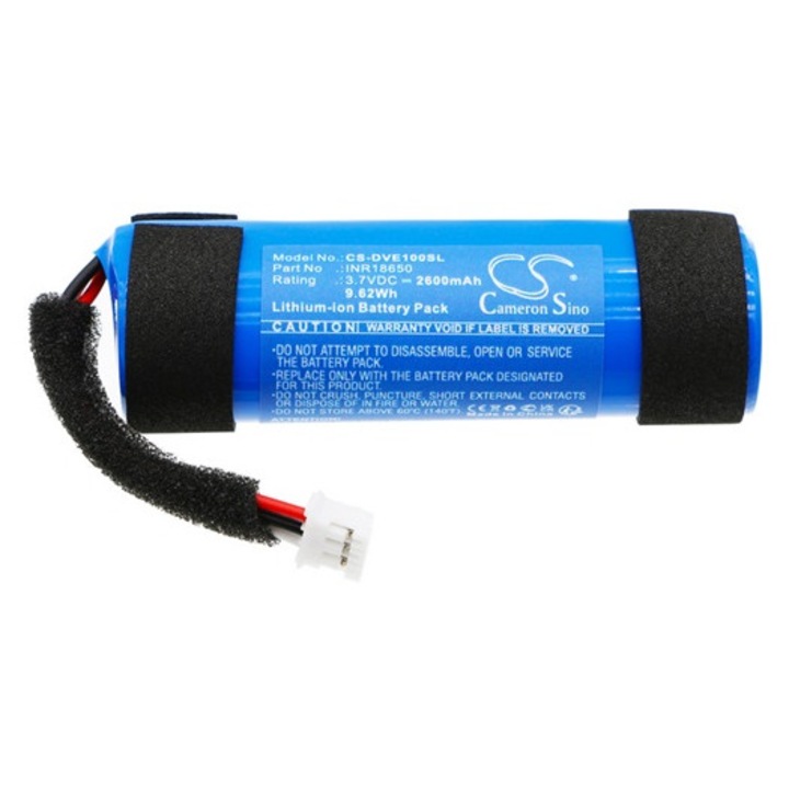 Cameron sino li-ion akkumulátor, 3, 7v, 2600mAh, kompatibilis divoom inr18650 kék-vel