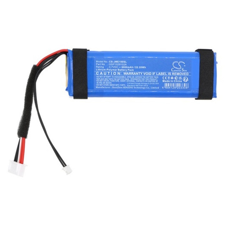 Cameron sino li-polymer akkumulátor, 3, 7v, 6000mAh, kompatibilis jbl gsp1029102a kék-vel