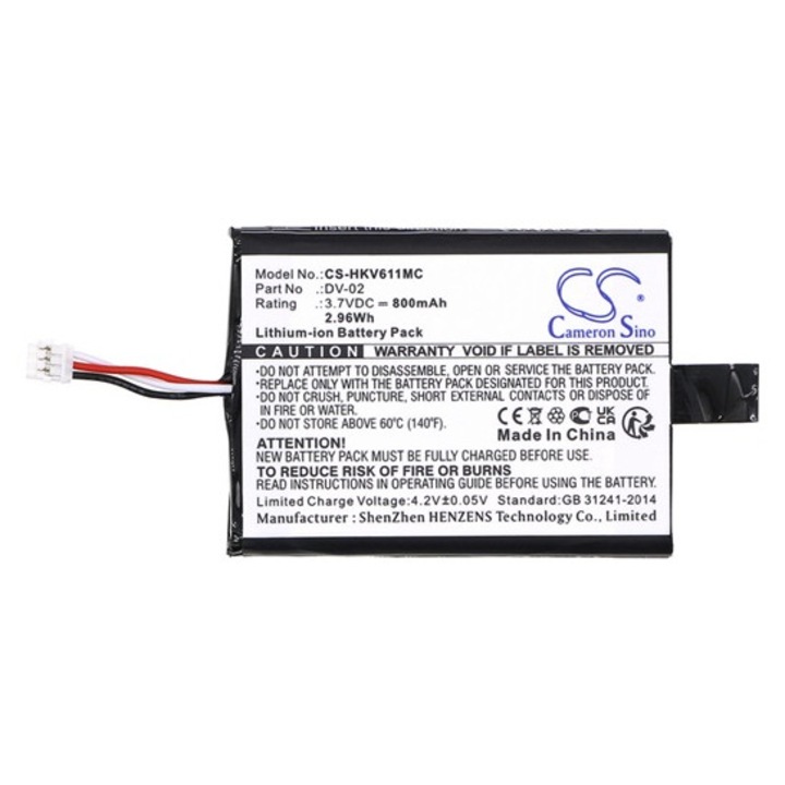 Cameron sino li-ion akkumulátor, 3, 7v, 800mAh, kompatibilis hikvision dv-02 -vel