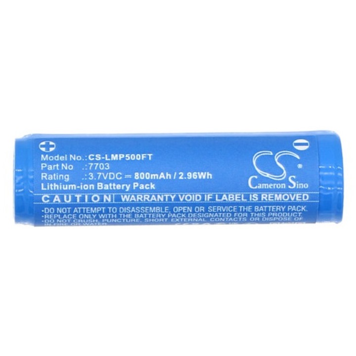 Cameron sino li-ion akkumulátor, 3, 7v, 800mAh, kompatibilis ledlenser 7703 zöld-vel