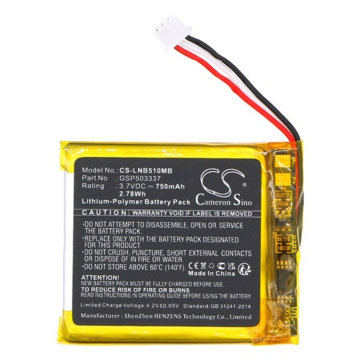 Cameron sino li-polymer akkumulátor, 3, 7v, 750mAh, kompatibilis lionelo gsp503337 -vel