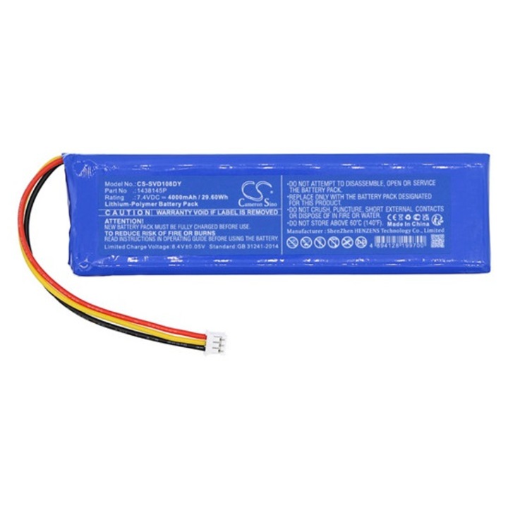 Cameron sino li-polymer akkumulátor, 7, 4v, 4000mAh, kompatibilis sylvania 1438145p kék-vel