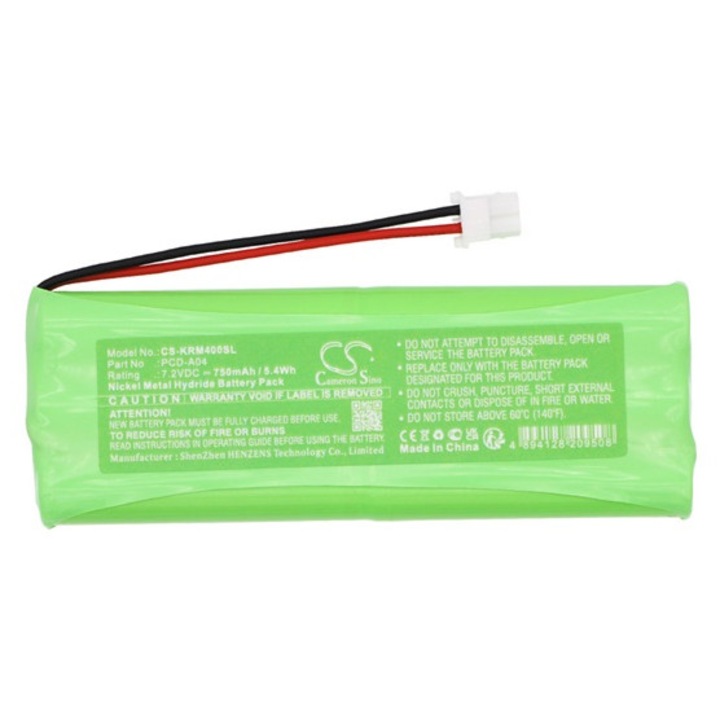 Cameron sino ni-mh akkumulátor, 7.2v, 750mAh, kompatibilis kern pcd-a04 zöld-vel