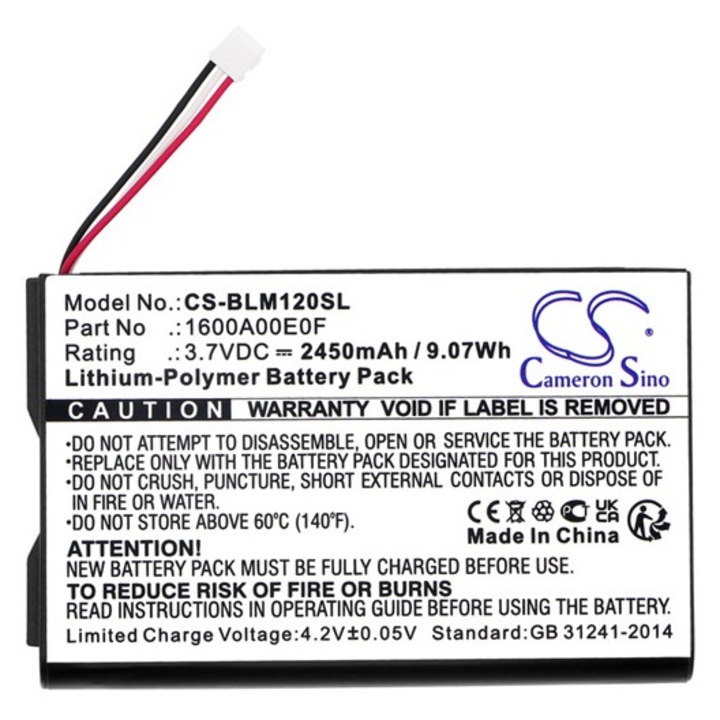 Cameron sino li-polymer akkumulátor, 3.7v, 2450mAh, kompatibilis bosch 1600a00e0f -vel