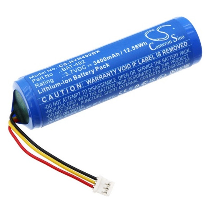Cameron sino li-ion akkumulátor, 3.7v, 3400mAh, kompatibilis honeywell 3008-4418-001 kék-vel