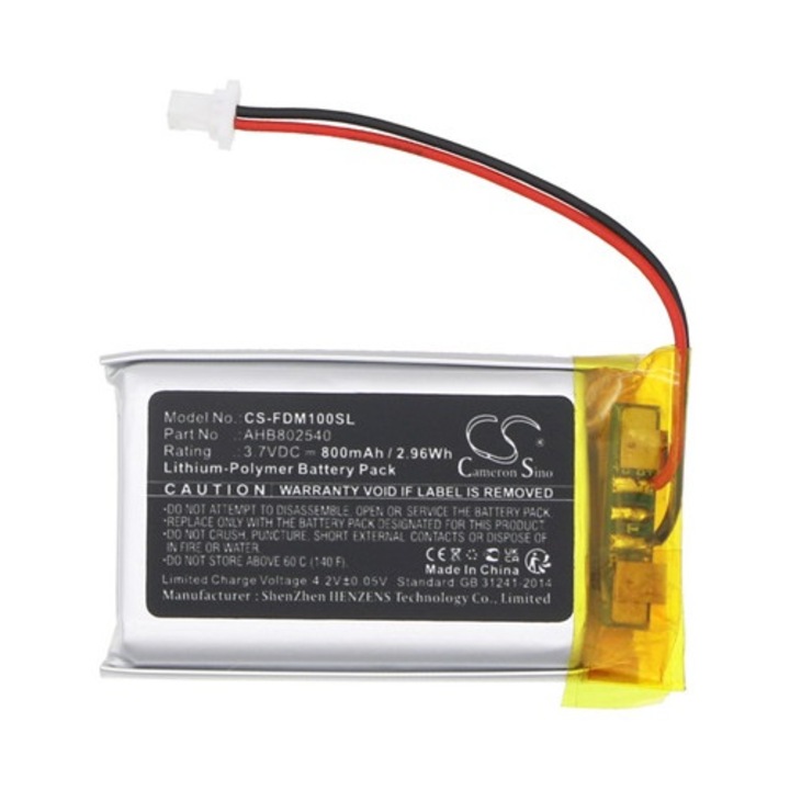 Cameron sino li-polymer akkumulátor, 3.7v, 800mAh, kompatibilis fodsports ahb802540 -vel
