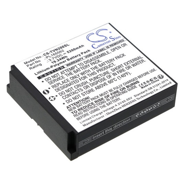 Cameron sino li-polymer akkumulátor, 3.7v, 5200mAh, kompatibilis twonav pl165562 -vel